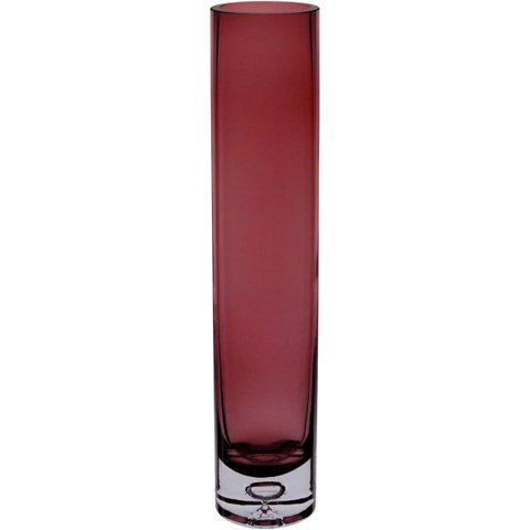 Vaso Decorativo Enfeite Casa Tubo Home&co Vidro 30x6x6cm Roxo