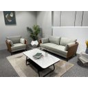 Ver imagem 1 de Sc-6018 Conjunto Internacional Sofá 1,95m com 2 Poltronas Material Ecológico Sala Tv Luxo Premium