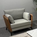 Ver imagem 2 de Sc-6018 Conjunto Internacional Sofá 1,95m com 2 Poltronas Material Ecológico Sala Tv Luxo Premium