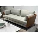 Ver imagem 3 de Sc-6018 Conjunto Internacional Sofá 1,95m com 2 Poltronas Material Ecológico Sala Tv Luxo Premium