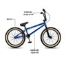 Bicicleta Aro 20 BMX Catraca K7 Cog 9 Pçs Aço Hi-Ten Gap P03 Azul - D'Rossi DRossi - 6