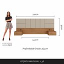 Ver imagem 4 de Cabeceira Suspensa Cama Casal com Led Malibu - M. Arapongas