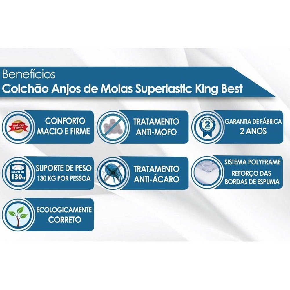 Colchão Super King Anjos do Brasil de Mola Pocket  - Do Brasil - 5