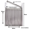 Grelha Churrasco Parrilla Argentina 60x50cm Inox - 2