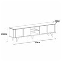 Ver imagem 7 de Rack Bancada com Painel Suspenso Roma 217cm Cedro/branco para Tv até 60” - Casa D