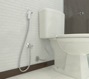 Ver imagem 2 de Kit Ducha C/registro Confort Branca C/flex Inox 1 2m 220930 - Blukit