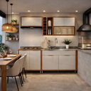 Ver imagem 1 de Armário Cozinha Completo Lumiar Mdf P/ Área ou Varanda Gourmet Modulada Monte como Quiser Vidro Refl