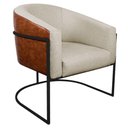 Ver imagem 5 de Kit 02 Poltronas Ferro Preto Corano Nozes E Linho Bege