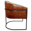 Ver imagem 2 de Kit 02 Poltronas Ferro Preto Corano Nozes E Linho Bege