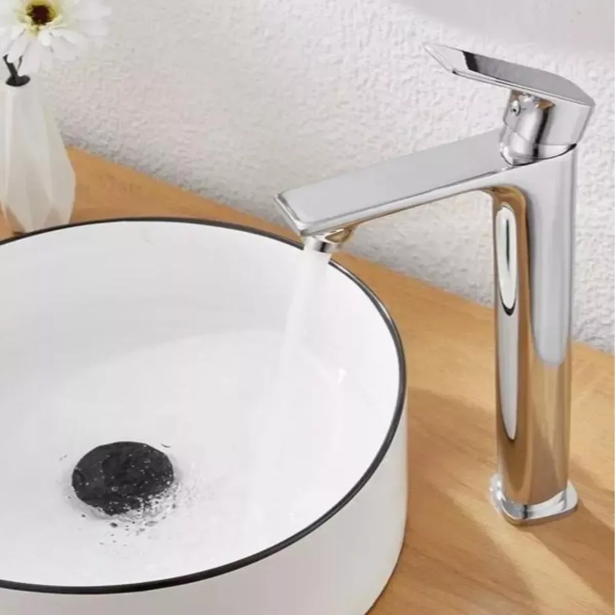 Ver imagem 5 de Torneira Monocomando Luxo Elettra Bancada Bica Alta Cromada