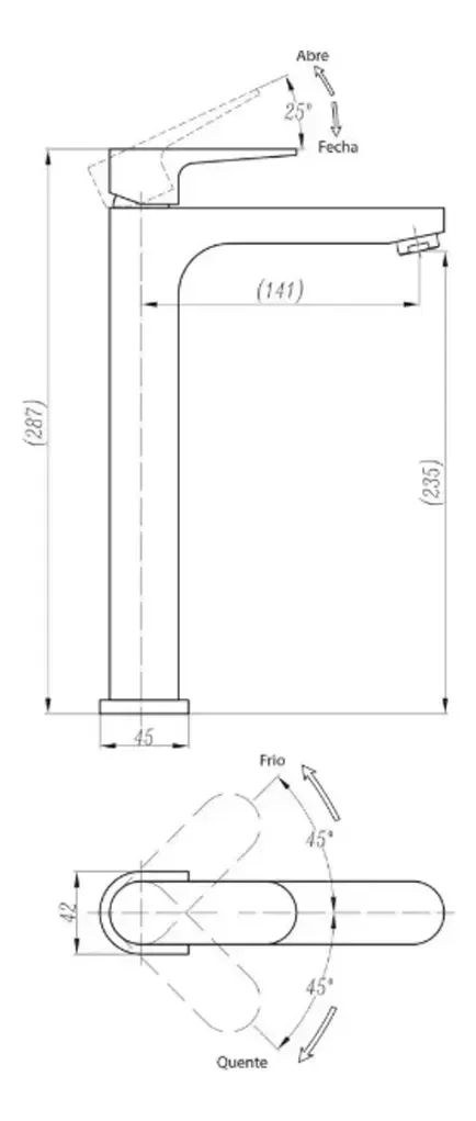Ver imagem 7 de Torneira Monocomando Luxo Elettra Bancada Bica Alta Cromada