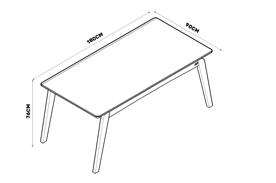 Conjunto Mesa De Jantar Detroit 1.8 Off White/Nature Com 6 Cadeiras Detroit Nature/Areia – Tebarrot  - 6