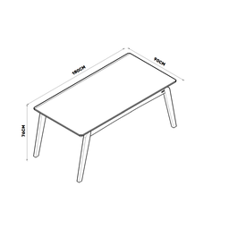 Conjunto Mesa De Jantar Detroit 1.8 Off White/Nature Com 6 Cadeiras Detroit Nature/Areia – Tebarrot  - 6