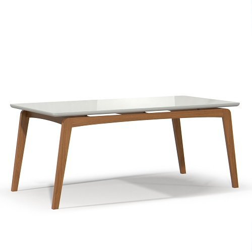 Conjunto Mesa De Jantar Detroit 1.8 Off White/Nature Com 6 Cadeiras Detroit Nature/Areia – Tebarrot  - 5