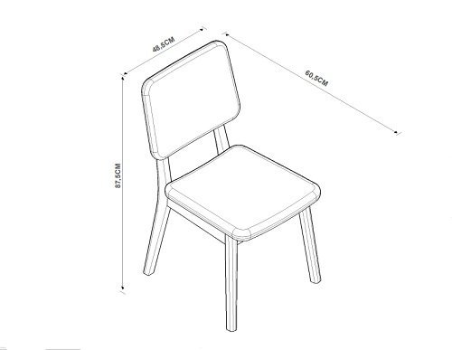 Conjunto Mesa De Jantar Detroit 1.8 Off White/Nature Com 6 Cadeiras Detroit Nature/Areia – Tebarrot  - 7