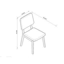 Conjunto Mesa De Jantar Detroit 1.8 Off White/Nature Com 6 Cadeiras Detroit Nature/Areia – Tebarrot  - 7