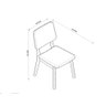 Conjunto Mesa De Jantar Detroit 1.8 Off White/Nature Com 6 Cadeiras Detroit Nature/Areia – Tebarrot  - 7