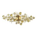 Ver imagem 1 de Relógio De Parede 3d Design Europeu Metal Folhas 120cm