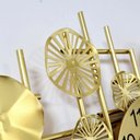 Ver imagem 4 de Relógio De Parede 3d Design Europeu Metal Folhas 120cm