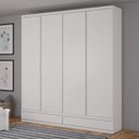 Ver imagem 1 de Guarda-Roupa Solteiro 4 Portas Paris Bianchi Móveis Branco