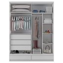 Ver imagem 2 de Guarda-Roupa Solteiro 4 Portas Paris Bianchi Móveis Branco