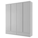 Ver imagem 3 de Guarda-Roupa Solteiro 4 Portas Paris Bianchi Móveis Branco