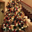 Ver imagem 4 de Kit 2 Fitas Decorativa Natal Tela Tule Dourada Premium Trançada 15cm X 5m Flexível para Laços e Árvo
