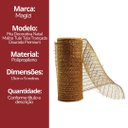 Ver imagem 5 de Kit 2 Fitas Decorativa Natal Tela Tule Dourada Premium Trançada 15cm X 5m Flexível para Laços e Árvo