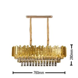 Pendente Aramis Cristal - 8XE14 Sindora DCD00460 - 2