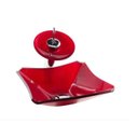 Ver imagem 2 de Gabinete de Vidro 60cm Cuba Chanfrada Vinho + Torneira Cascata - Dahora