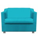 Ver imagem 1 de Namoradeira Decorativa 02 lugares Recepção Clinica Consultório Sala de Espera Tilla - TWDECORA:Suede