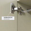 Ver mais imagens de Guarda Roupa Closet Modulado 4 Gavetas 2 Cabideiros Estrutura Metalica 180cm Olivar Cinza/Off White