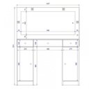 Ver imagem 3 de Penteadeira Camarim com Espelho e LED 3 Gavetas 2 Portas Carisma