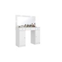 Ver imagem 2 de Penteadeira Camarim com Espelho e LED 3 Gavetas 2 Portas Carisma