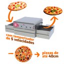 Ver imagem 3 de Forno Industrial Esteira Pizzas 40cm Alta Produção Inox Profissional Trifásico Prfe-400 380t Prog