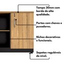 Ver imagem 7 de Armário Escritório 120cm X 45cm 2 Portas C/ Chave Mac Pr F5 Cor:macadâmia com Preto