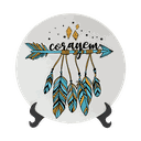Ver imagem 1 de Prato Decorativo de Porcelana 11cm - Coragem