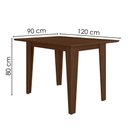 Ver imagem 2 de Mesa de Jantar Tampo sem Vidro 4 Lugares 120x90 cm Kate Amendoa Poliman