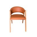 Ver imagem 7 de Kit 4 Poltronas Sala Jantar Madeira Maciça Assento Estofado Encosto Curvo Ergônomico