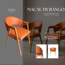 Ver imagem 5 de Kit 4 Poltronas Sala Jantar Madeira Maciça Assento Estofado Encosto Curvo Ergônomico