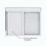 Janela com 2 Folhas de Correr e Persiana Integrada 1,00x1,00 Aluminio Branco - 5