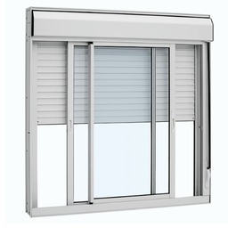 Janela com 2 Folhas de Correr e Persiana Integrada 1,00x1,00 Aluminio Branco - 1