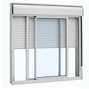 Ver imagem 1 de Janela com 2 Folhas de Correr e Persiana Integrada 1,00x1,00 Aluminio Branco