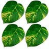 Kit 4 Pçs Jogo Americano Sousplat Decoração Mesa Posta Jantar Formato Folha - 1