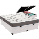 Ver imagem 1 de Cama Box Baú e Colchão Light Espuma D33 Queen Ortobom: Branco
