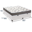 Ver imagem 3 de Cama Box Baú e Colchão Light Espuma D33 Queen Ortobom: Branco