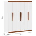 Ver imagem 4 de Guarda-Roupa Casal 6 Portas Lucca Tebarrot