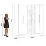 Guarda-Roupa Casal 6 Portas 4 Gavetas Columbia Tebarrot - 4