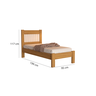 Quarto de Solteiro Bela Nature Cama + Cômoda 4 Gavetas + Guarda Roupa 3 Portas Resistente de Mdf - 4