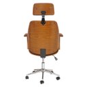 Ver imagem 5 de Cadeira de Escritório Office Lisboa PU Marrom Base Giratória Cromada